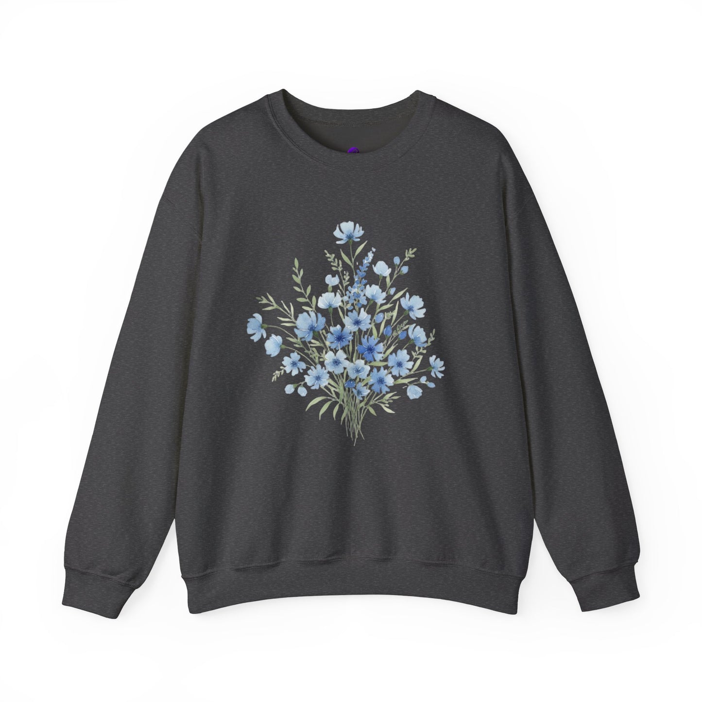 Blue Wildflower Bouquet Crewneck Sweatshirt