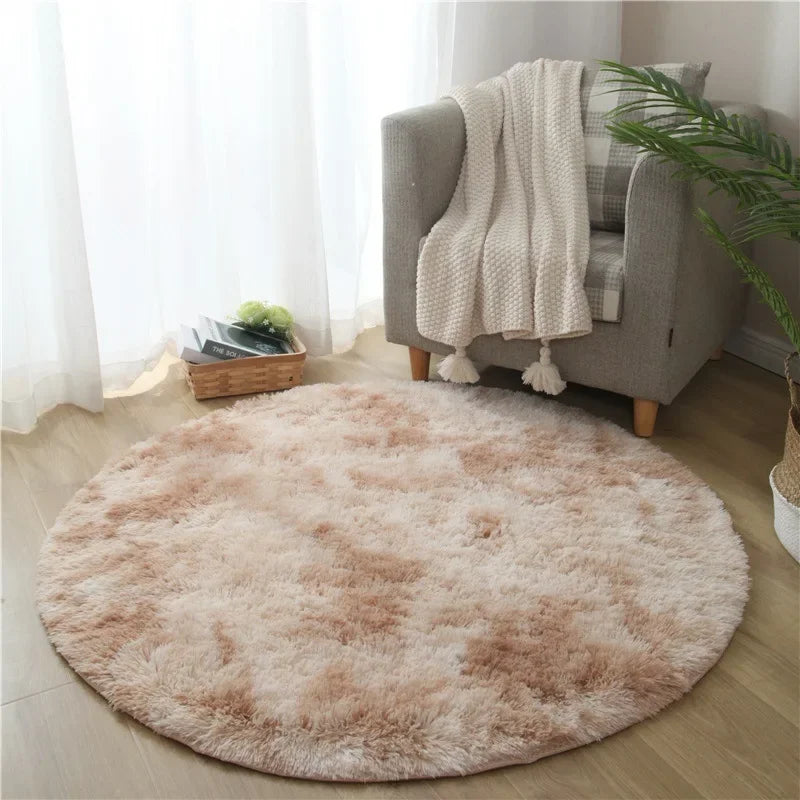 VIKAMA Simple Pink Girly Heart Plush Carpet Bedroom