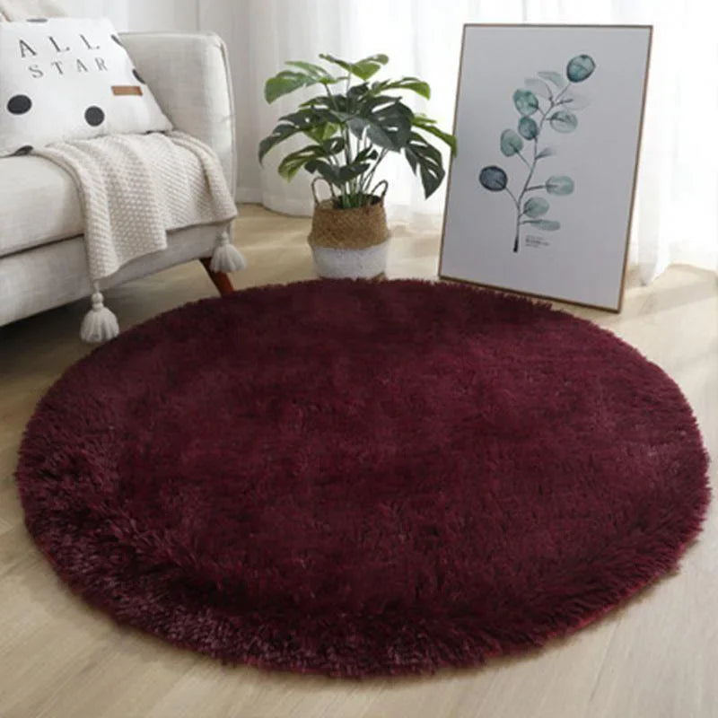 VIKAMA Simple Pink Girly Heart Plush Carpet Bedroom