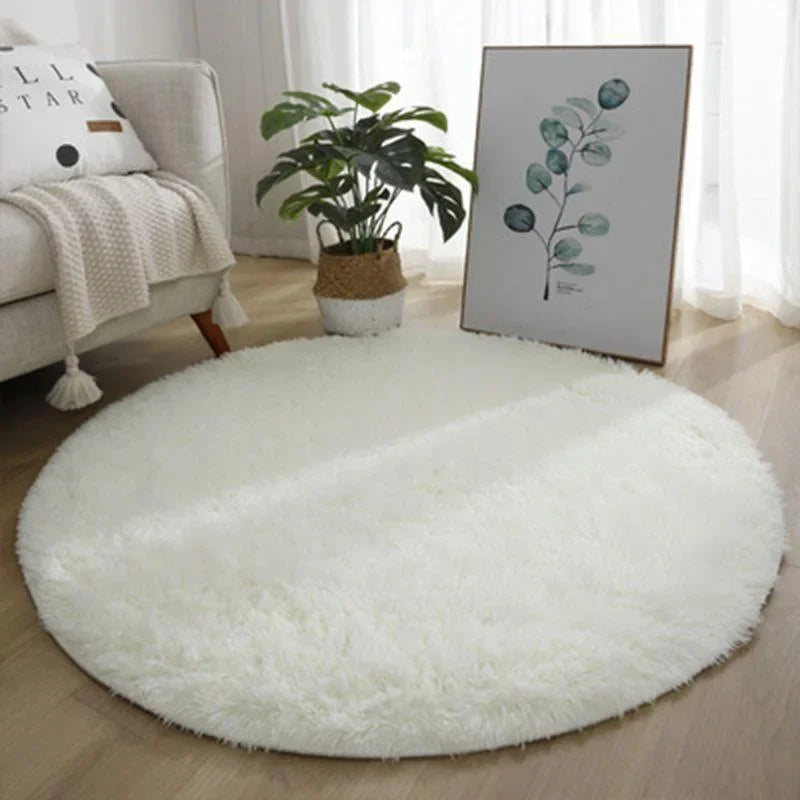 VIKAMA Simple Pink Girly Heart Plush Carpet Bedroom