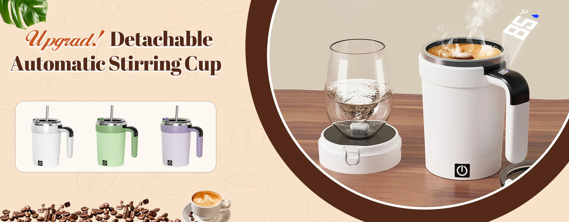 Rechargeable Magnetic Coffee Mixer,