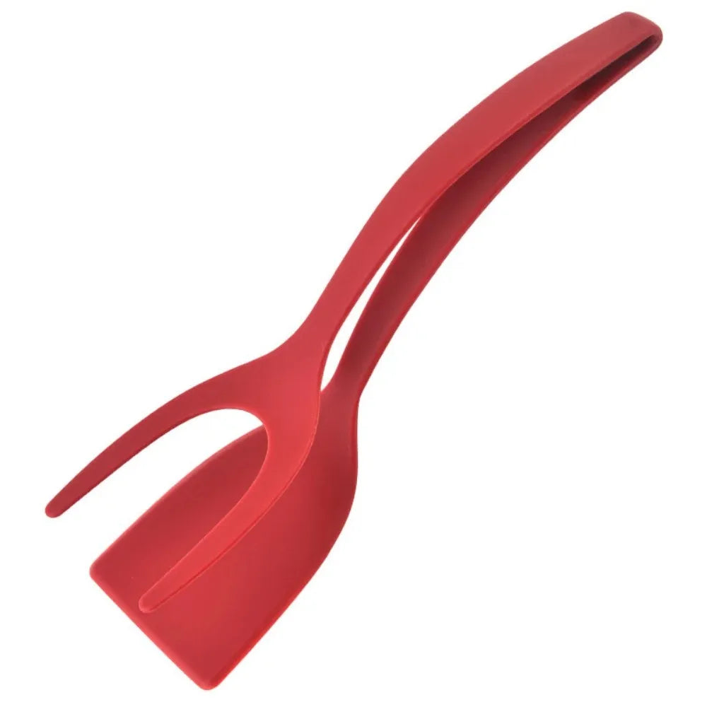 2-in-1 Silicone Egg Flipper Tongs Non-Stick