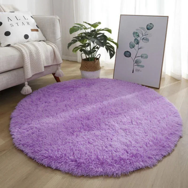 VIKAMA Simple Pink Girly Heart Plush Carpet Bedroom