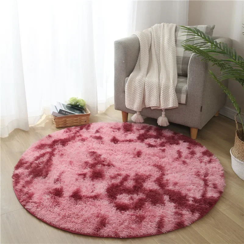 VIKAMA Simple Pink Girly Heart Plush Carpet Bedroom
