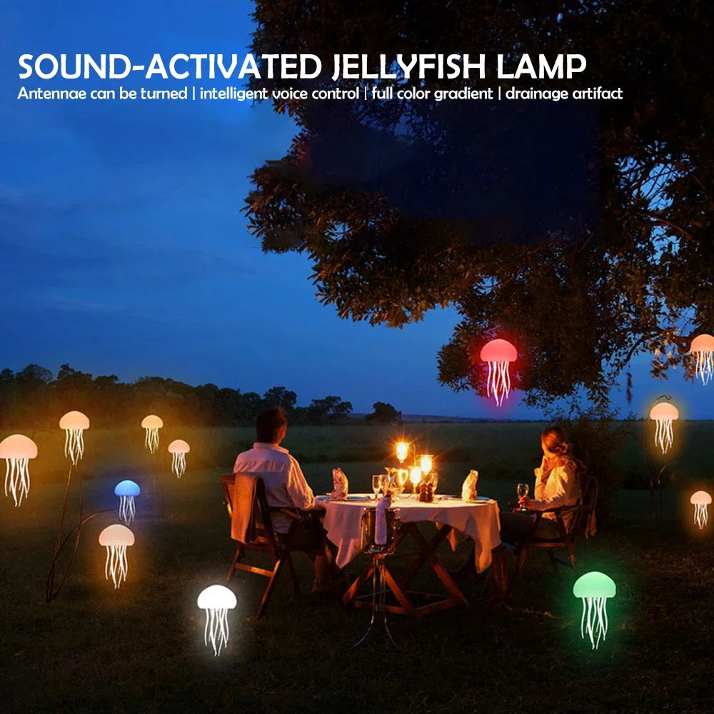 Jellyfish LED Night Light RGB Adjustable Color Active
