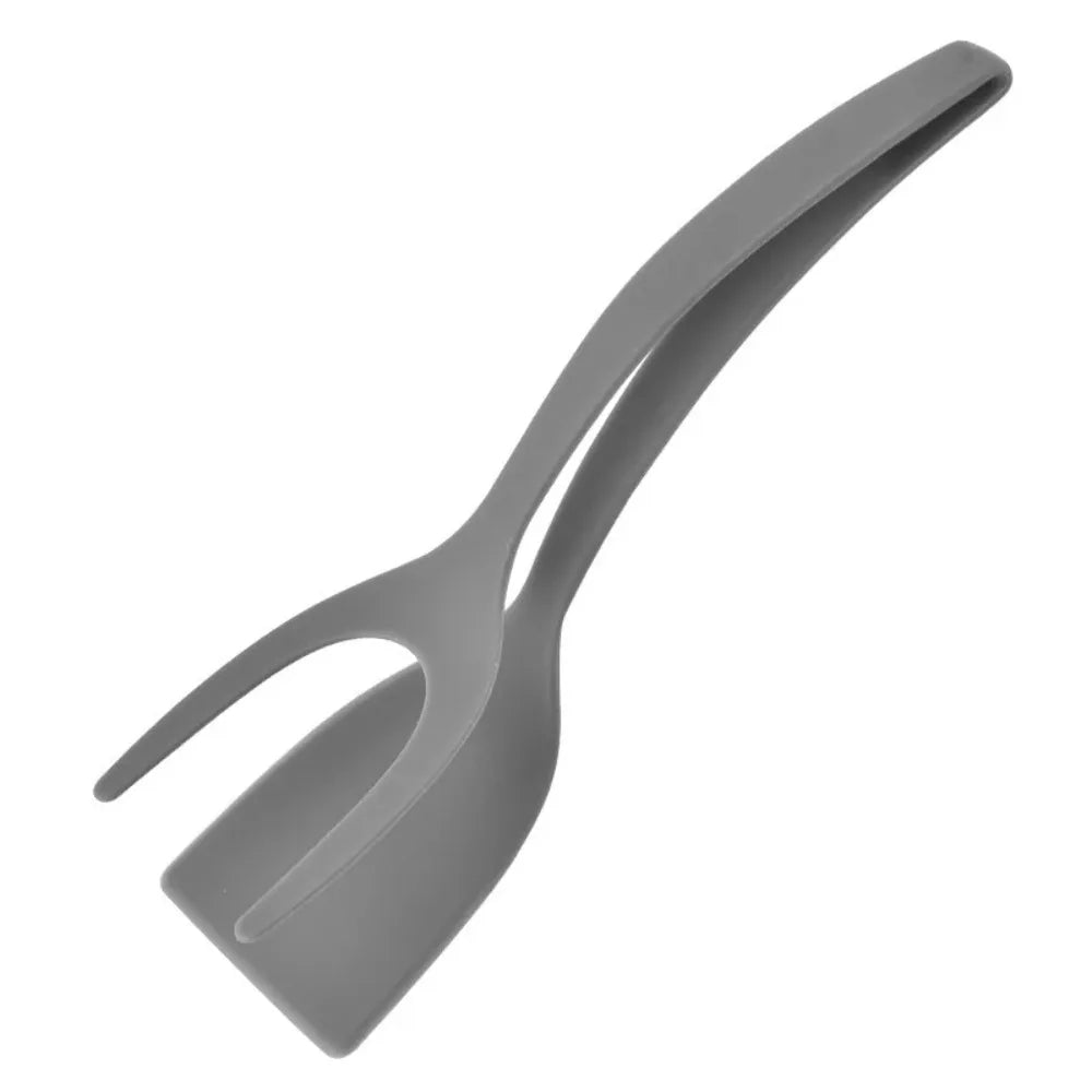 2-in-1 Silicone Egg Flipper Tongs Non-Stick