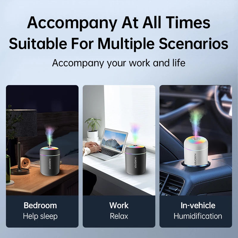 180ML Mini Air Humidifier Aroma Diffuser Essential Oil Purifier