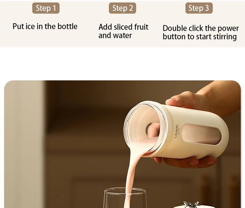 Squeezer Juice Maker4/10 Blades Portable Electric Blender