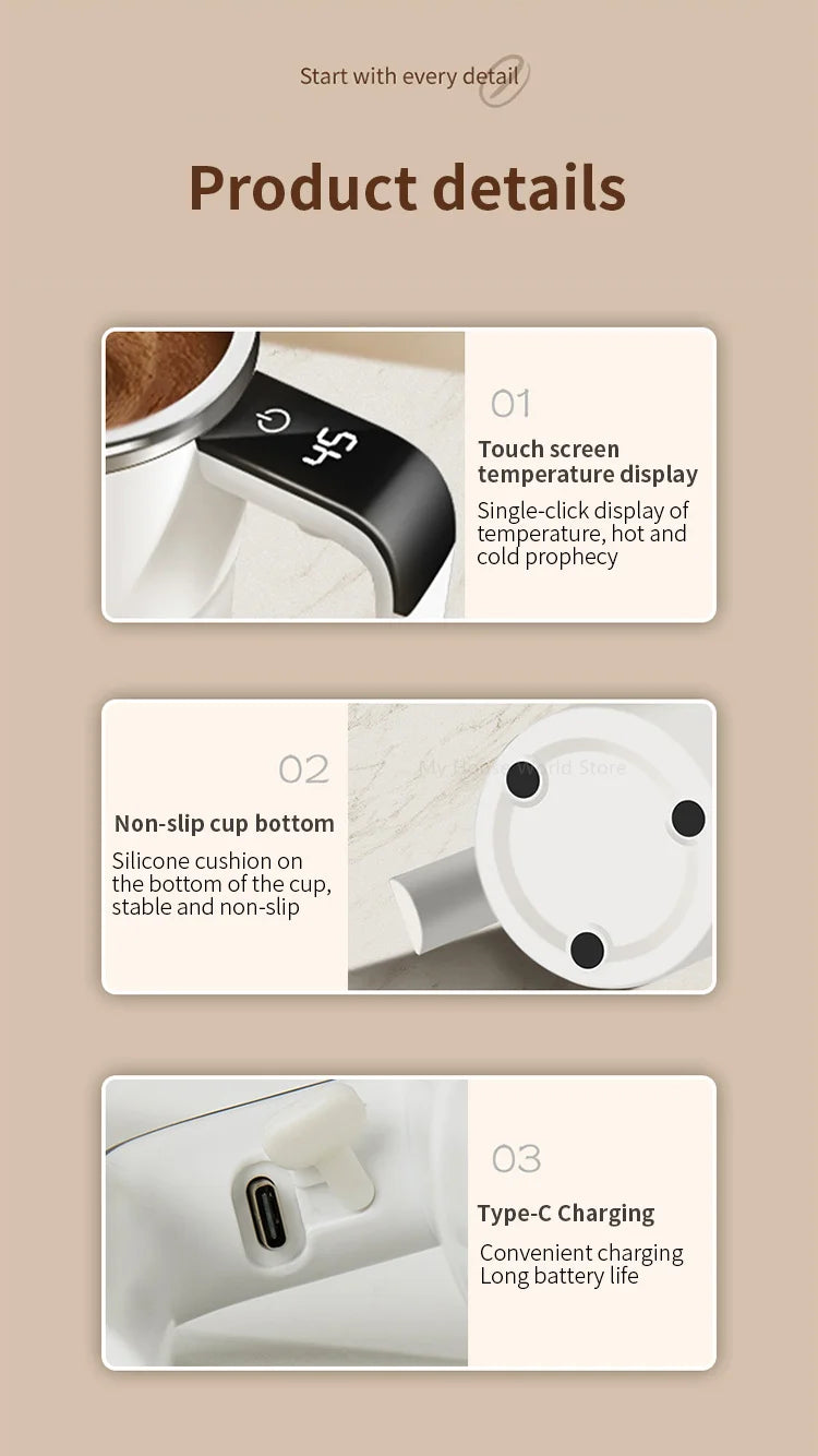 Rechargeable Magnetic Coffee Mixer,