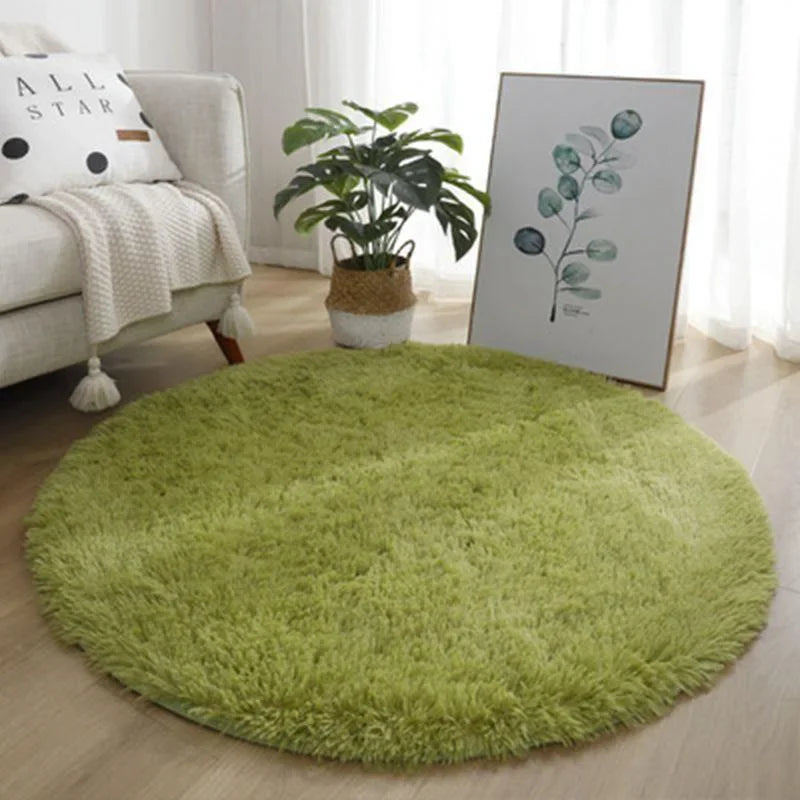 VIKAMA Simple Pink Girly Heart Plush Carpet Bedroom