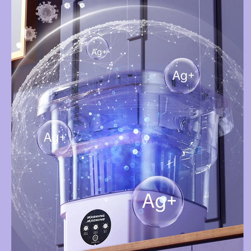 8L Portable Small Foldable Washing Machine