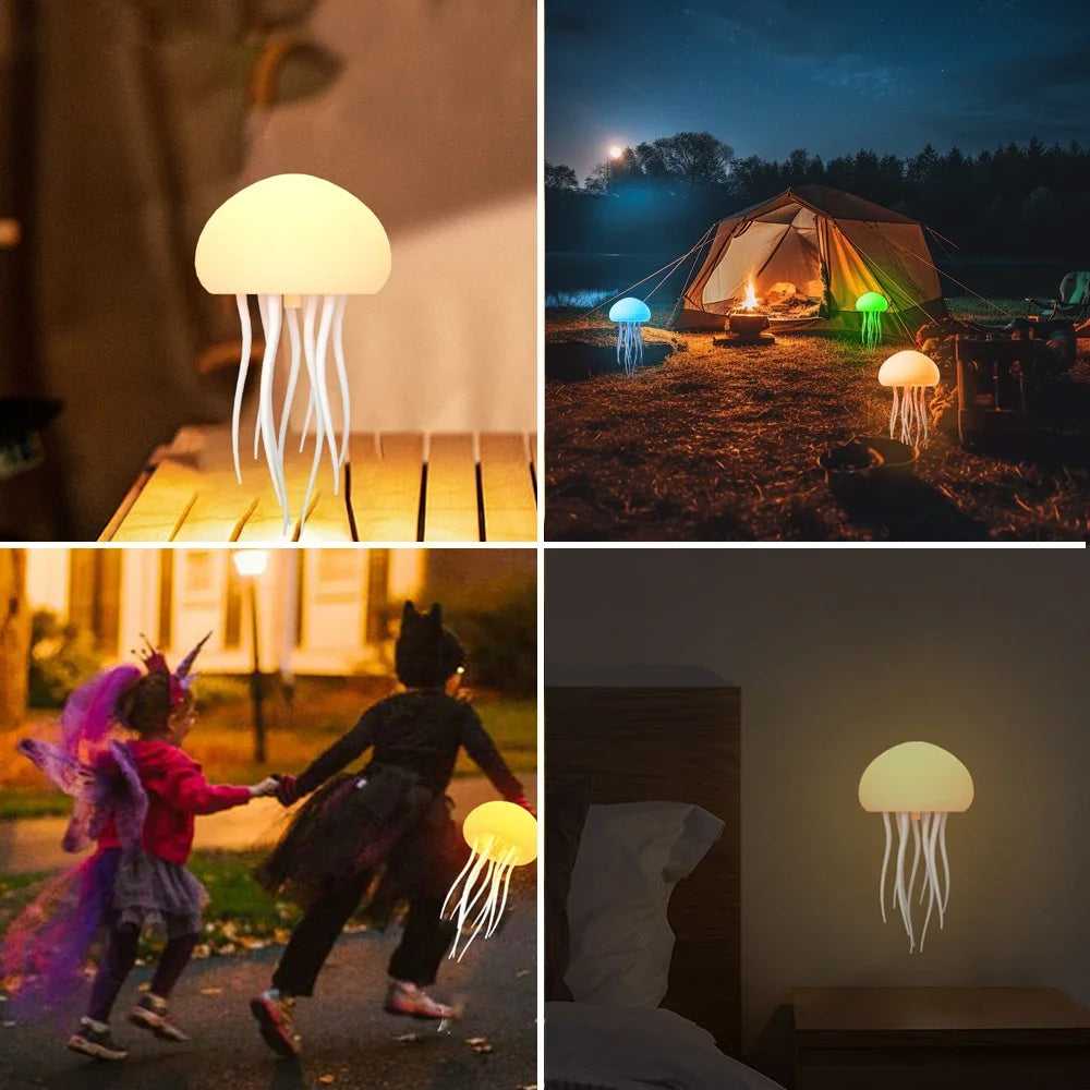 Jellyfish LED Night Light RGB Adjustable Color Active