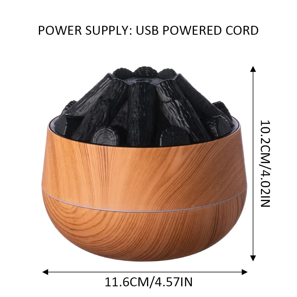 USB Humidifier 300ML Artificial Charcoal Fire Air