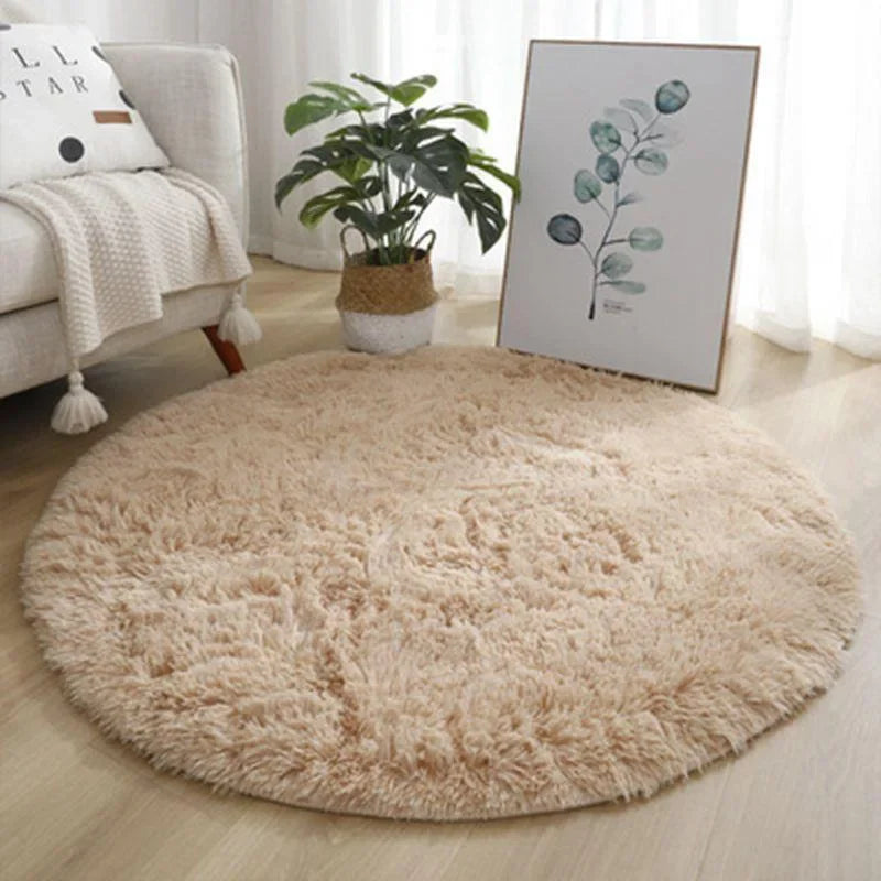 VIKAMA Simple Pink Girly Heart Plush Carpet Bedroom