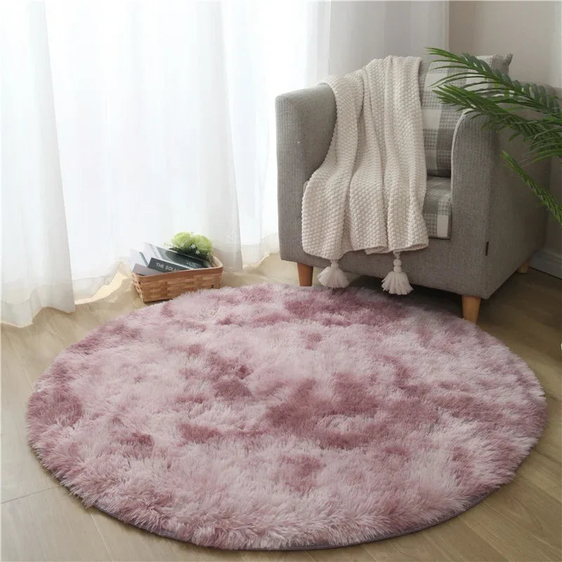 VIKAMA Simple Pink Girly Heart Plush Carpet Bedroom