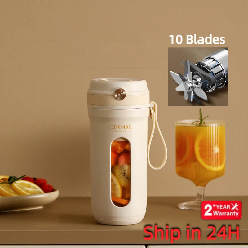 Squeezer Juice Maker4/10 Blades Portable Electric Blender
