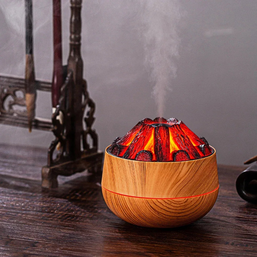 USB Humidifier 300ML Artificial Charcoal Fire Air