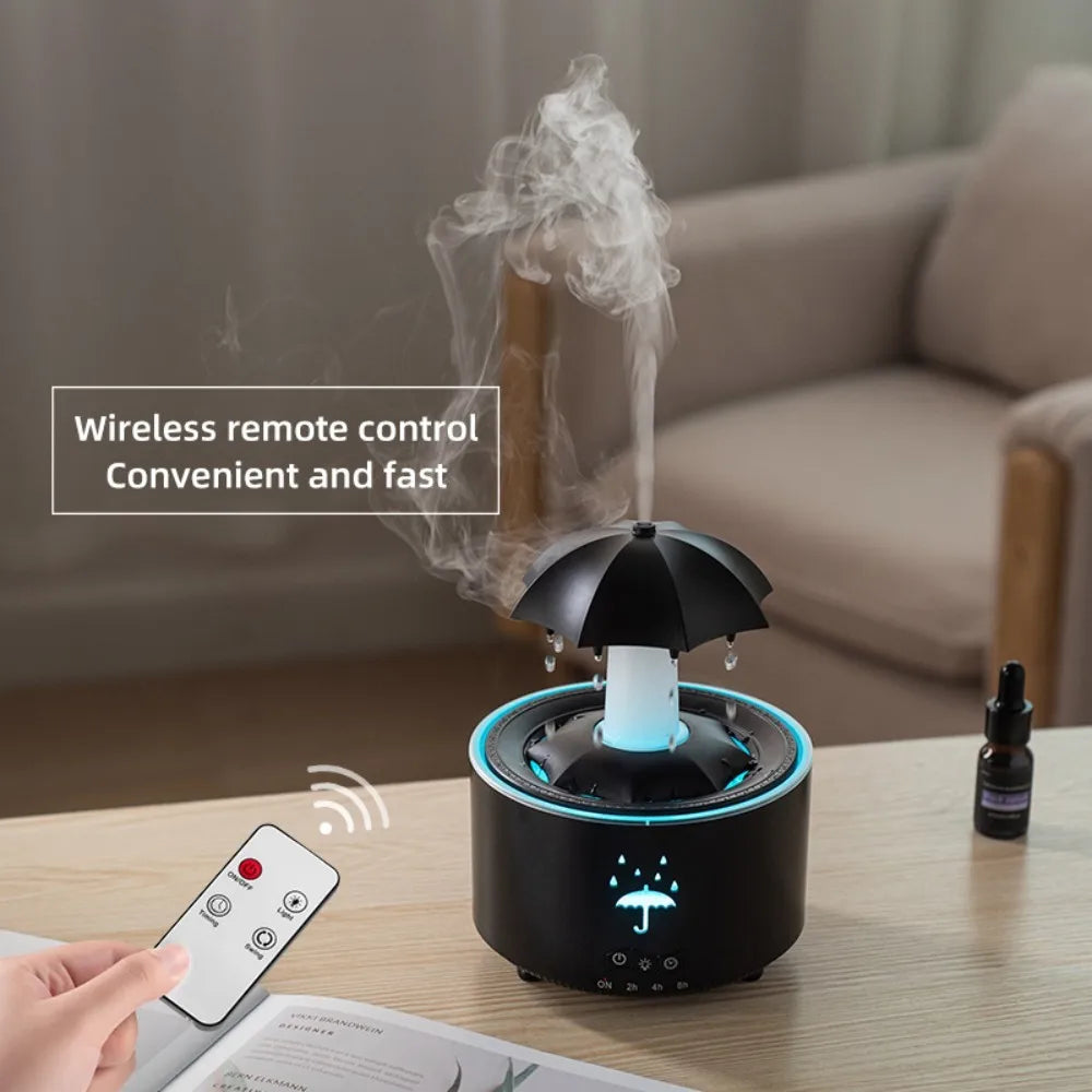 Rotating Umbrella Water Drop Air Humidifier with Colourful Night Lights
